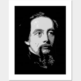 Charles Dickens Black and White Posters and Art